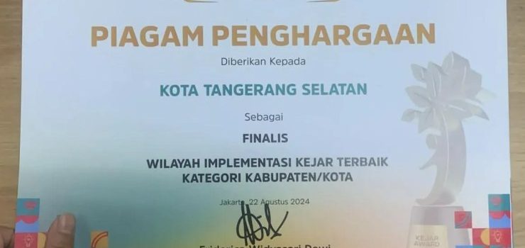 Tangerang Selatan Raih Penghargaan Kejar Award 2024 dari OJK, Benyamin Terus Galakkan Literasi Keuangan Bagi Para Pelajar